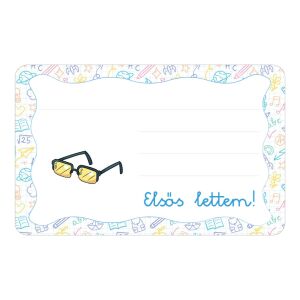 Szemüveg ovis jellel öntapadós füzet cimke 120890908 - Füzetcímke