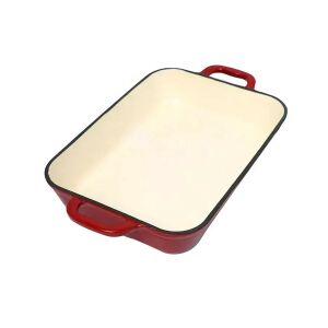 Perfect Home červená smaltovaná liatinová forma na pečenie, 33,5x22x7 cm - Nádoby na varenie a pečenie