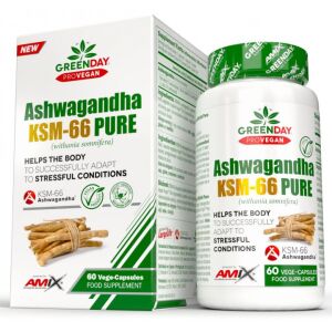 AMIX Nutrition - GreenDay® ProVEGAN Ashwagandha KSM-66 Pure 600  60 Vcaps BOX 120893507 - Amix Nutrition