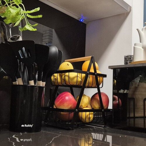 kétszintes zöldség/gyümölcs kosár