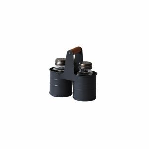 Koopman Retro Salz- und Pfefferset, Metall, grau 120896665 - Küchen-Organizer