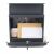 Pepita anthracite mailbox with letters and newspaper, open view