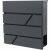 Pepita anthracite mailbox, modern design, galvanized steel