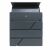 Pepita anthracite mailbox with open lid, modern design