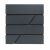 Pepita anthracite mailbox front view, modern design