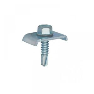 Clema de gard EmaConstruct galvanizată cu șurub autoforant 20x30 mm - Element de gard