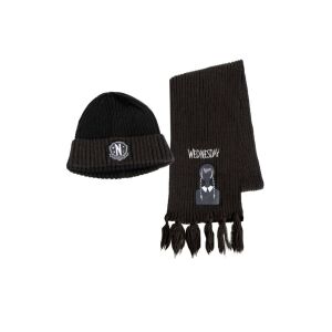 Set Caciula si Fular Wednesday 2200010288 Unica Negru 120904434 - Dámske čiapky