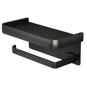 Többfunkciós WC-papír tartó JOZY®, metál alumínium, fekete modell