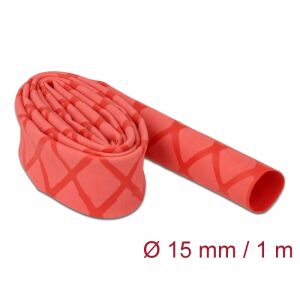 Delock Zsugorcső X-mintás nem csúszós 1 m x 15 mm piros (19591) 120907218 - Zsugorcső