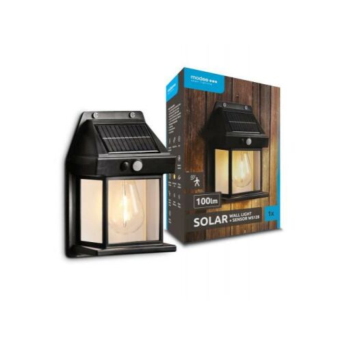 LED lámpatest , fali , napelemes , mozgásérzékelős , 100 lm , filament , meleg fehér , IP44 , Modee 120907982