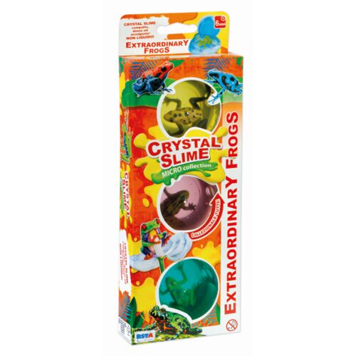 Béka nyálkában 3 db-os kiszerelés - Crystal slime extraordinary frogs