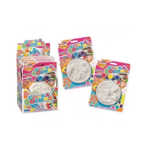 Gyermek Játék és Színező Gipsz Forma Szett Festékkel, 3 Szín, Kreatív Szórakozáshoz