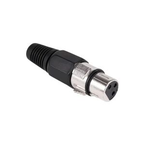 Wtyk mikrofonowy żeński czarny 120936828 - Kabel XLR