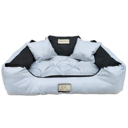 Kingdog vízálló kutyaágy világoskék színben, két párnával