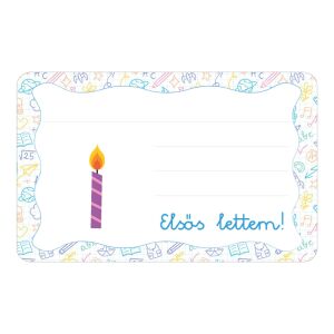 Gyertya ovis jellel öntapadós füzet cimke 120942798 - Füzetcímke