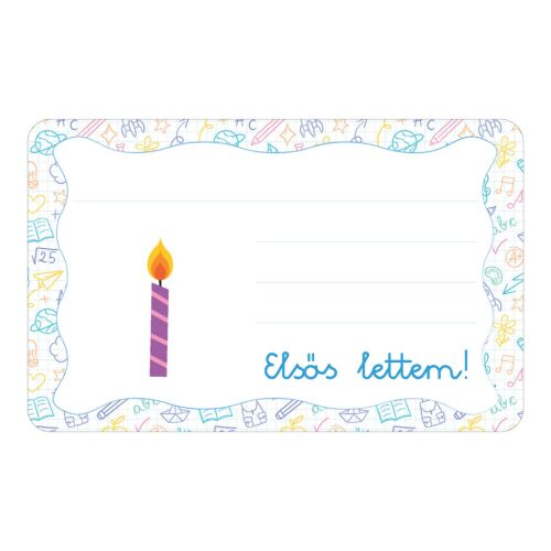 Gyertya ovis jellel öntapadós füzet cimke 120942798