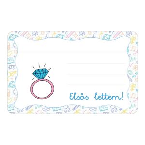 Gyűrű ovis jellel öntapadós füzet cimke 120942799 - Füzetcímke