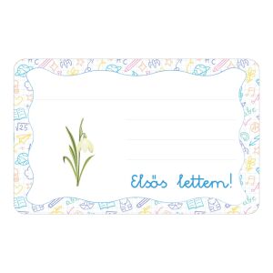 Hóvirág ovis jellel öntapadós füzet cimke 120942806 - Füzetcímke