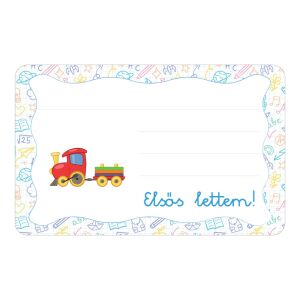 Vonat ovis jellel öntapadós füzet cimke 120942810 - Füzetcímke