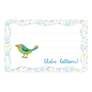 Madár ovis jellel öntapadós füzet cimke 120942818 - Füzetcímke