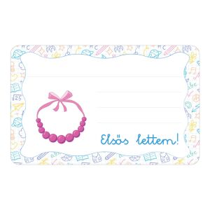 Nyaklánc ovis jellel öntapadós füzet cimke 120942821 - Füzetcímke