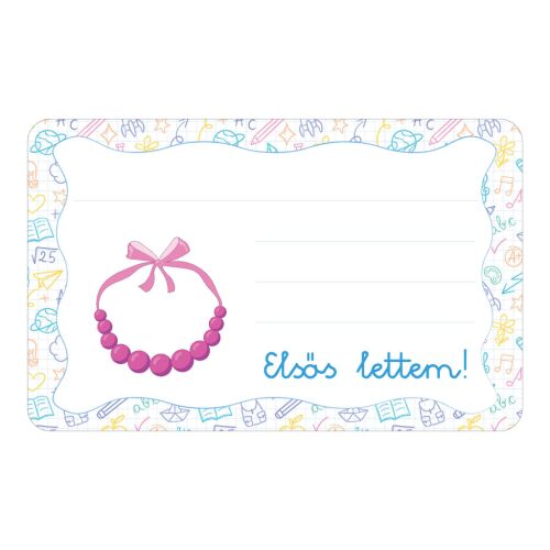 Nyaklánc ovis jellel öntapadós füzet cimke 120942821