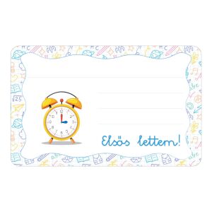 Óra ovis jellel öntapadós füzet cimke 120942823 - Füzetcímke