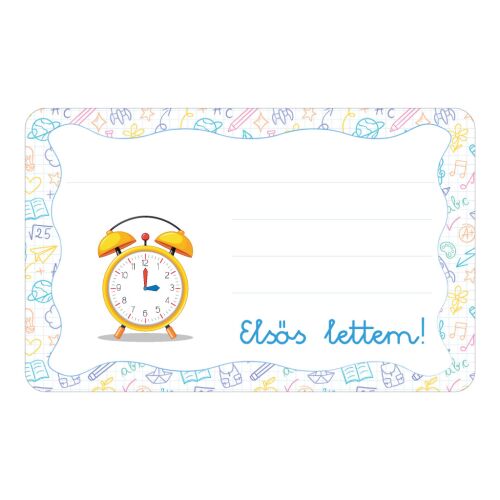 Óra ovis jellel öntapadós füzet cimke 120942823