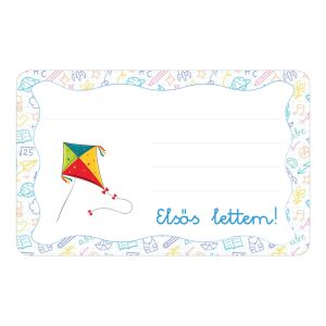 Papírsárkány ovis jellel öntapadós füzet cimke 120942824 - Füzetcímke