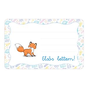 Róka ovis jellel öntapadós füzet cimke 120942831 - Füzetcímke