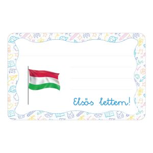 Zászló ovis jellel öntapadós füzet cimke 120942848 - Füzetcímke