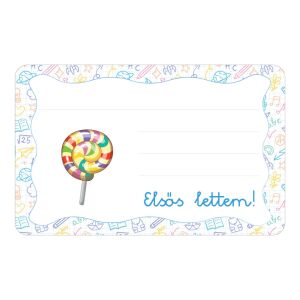 Nyalóka ovis jellel öntapadós füzet cimke 120942855 - Füzetcímke