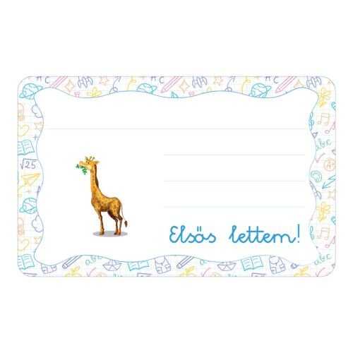 Zsiráf ovis jellel öntapadós füzet cimke 120942859