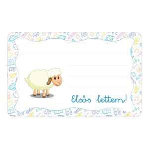 Bárány ovis jellel öntapadós füzet cimke 120942861 - Füzetcímke