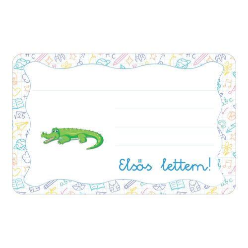 Krokodil ovis jellel öntapadós füzet cimke