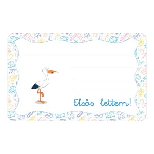 Gólya ovis jellel öntapadós füzet cimke 120942880 - Füzetcímke