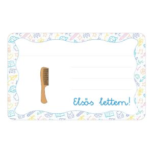 Fésű ovis jellel öntapadós füzet cimke 120942882 - Füzetcímke