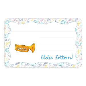 Trombita ovis jellel öntapadós füzet cimke 120942886 - Füzetcímke