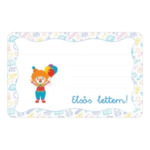 Bohóc ovis jellel öntapadós füzet cimke 120942903 - Füzetcímke