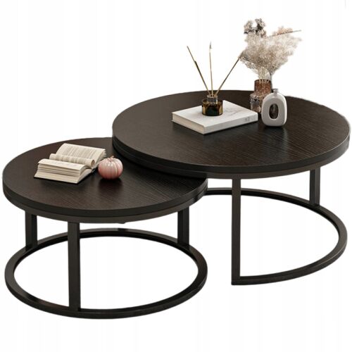 Modernes LOFT schwarzes Satztisch-Set für Wohnzimmer