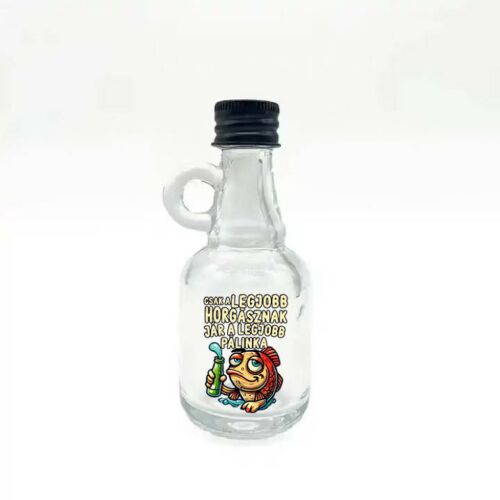 Horgász Pálinkás Üveg - Vicces Ajándék - 40ml