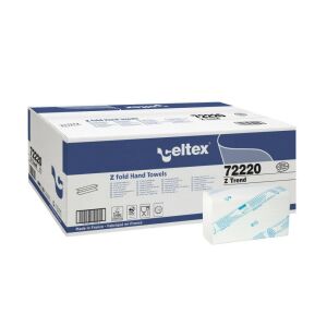 Celtex Z Trend składane ręczniki papierowe, 3750 arkuszy, 2-warstwowa celuloza, 20,5x24cm, ekonomiczne opakowanie - Ręczniki papierowe