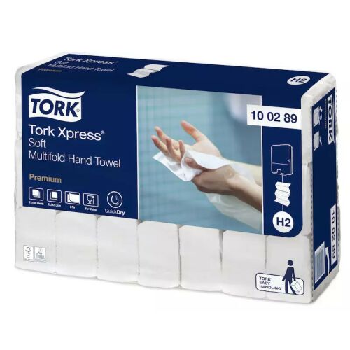 Tork kéztörlő H2 Premium Interfold, soft, 2r., 150lap/csg, 21csg/karton