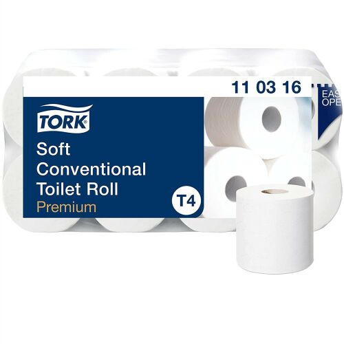 Tork T4 Premium kistekercses toalettpapír, 8 tekercs/csomag, puha és nedvszívó