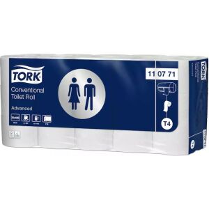 Tork T4 kistekercses toalettpapír, 30 tekercs, Advanced, fehér, 400 lap/tekercs - Tork