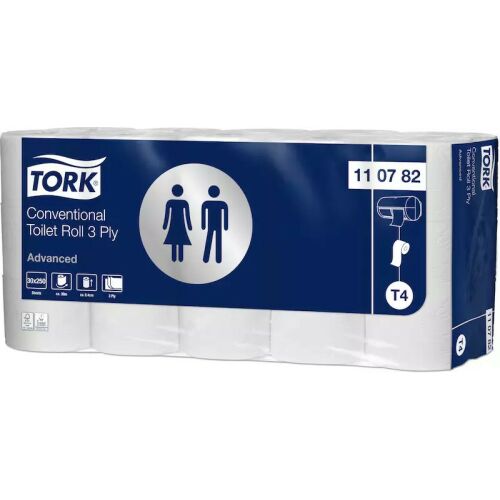 Tork T4 kistekercses Premium toalettpapír, 3 rétegű, fehér, 30 tekercs