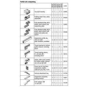 HAWA Variofold 80/H Dupla Szárnyú Ajtórendszer 120952344 - Tolóajtó szerelvény