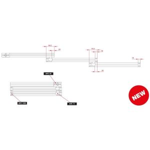 TERNO art. 65 világos szürke tolóajtó szerelvény méretek - Terno