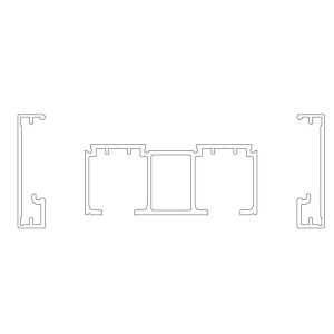 TERNO Ajtóvezető Szett - 2 Ajtó - 3000 mm - Sötétbarna 120952439 - Tolóajtó szerelvény