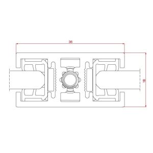 TERNO Univerzális Választófal 1000mm Ezüst - Méretek - Terno